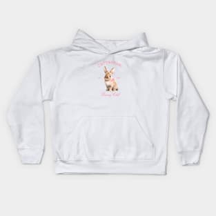 Pink Coquette Bunny Kids Hoodie